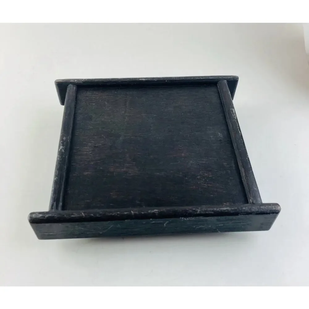 Small Farm Ranch Theme Decorative Trinket Tray Black Wood